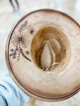 Custom Hand Burned Wide Brim Suede Fedora Hat | Floral, Wildflower, Bull Skull, Longhorn, Concert, Derby, Lainey Wilson, Western, Boho