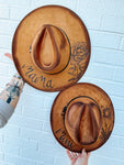 Mama and mini matching fedora hats | fedora, custom, burned, mother, momma, daughter, Mothers Day, child, toddler, baby, concert