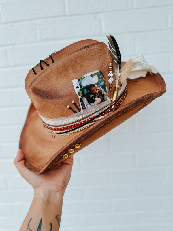 Outlaw Custom Burned Cowgirl Hat | Western Concert Country Cowboy Festival Lainey Wilson Zach Bryan Tyler Childers Jason Aldean