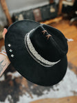 Black Goth Grunge Fedora Hat | Cowgirl, Lainey Wilson, Yallternative, Hippie, Boho, Concert, Festival, Skull, Lace