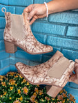 Custom Burned Boots | Booties, Fall, Designed, Chunky, Festival, Boho, Country, Chic, Hippie, Cowgirl, Concert, Winery, Bridal, Western