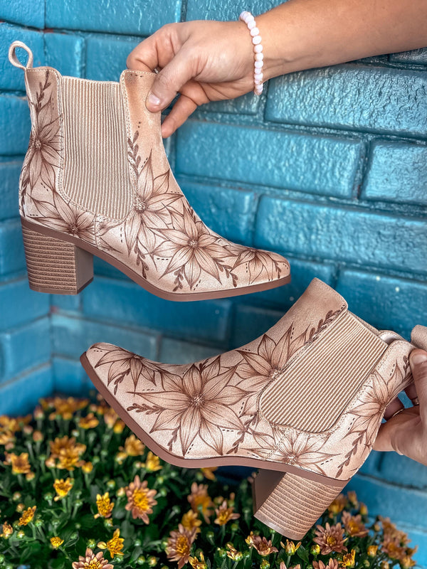 Custom Burned Boots | Booties, Fall, Designed, Chunky, Festival, Boho, Country, Chic, Hippie, Cowgirl, Concert, Winery, Bridal, Western