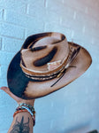 100% Wool Felt Custom Fedora | sewn, stitched, bullet, western, cowgirl, cowboy, cream, black,