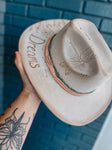 Chasing dreams dragonfly Custom Wide Brim Fedora Hat | Lainey Wilson, Concert, Gift, Country, Cowgirl, Western, boho, festival, pink, white