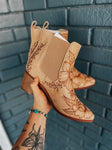 Custom Burned Boots | Booties, Fall, Designed, Chunky, Festival, Boho, Country, Chic, Hippie, Cowgirl, Concert, Winery, Bridal, Western