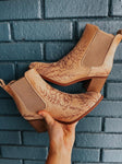 Custom Burned Boots | Booties, Fall, Designed, Chunky, Festival, Boho, Country, Chic, Hippie, Cowgirl, Concert, Winery, Bridal, Western