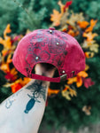 Burned cross and wildflower Baseball Trucker Cap Hat | Floral Fall Concert Flower Cute Gift Boho Hippie Country Western Lainey Wilson